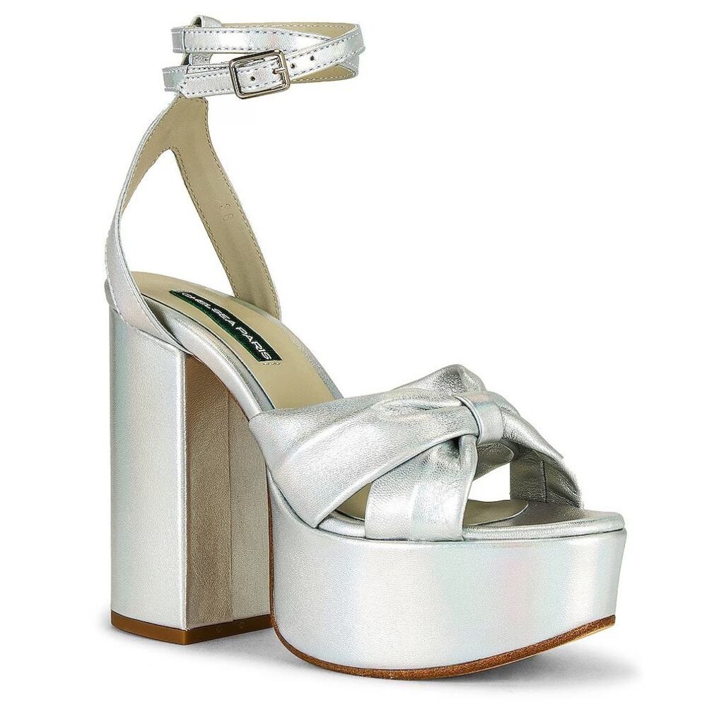 Chelsea Paris Zasa Platform Sandals Chunky Heel Party Formal Prom Statement 10